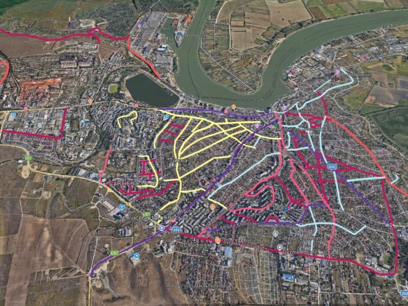 Harta străzilor ce vor fi reabilitate