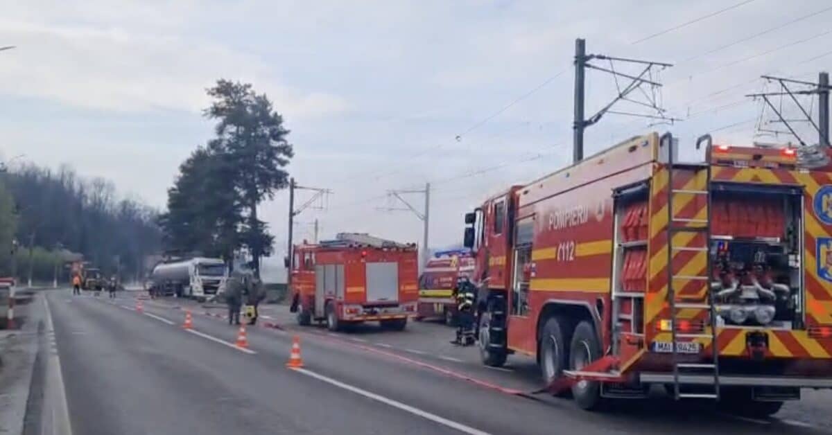 Scurgere de acid sulfuric la Comarnic, autoritățile evacuează zona și restricționează traficul