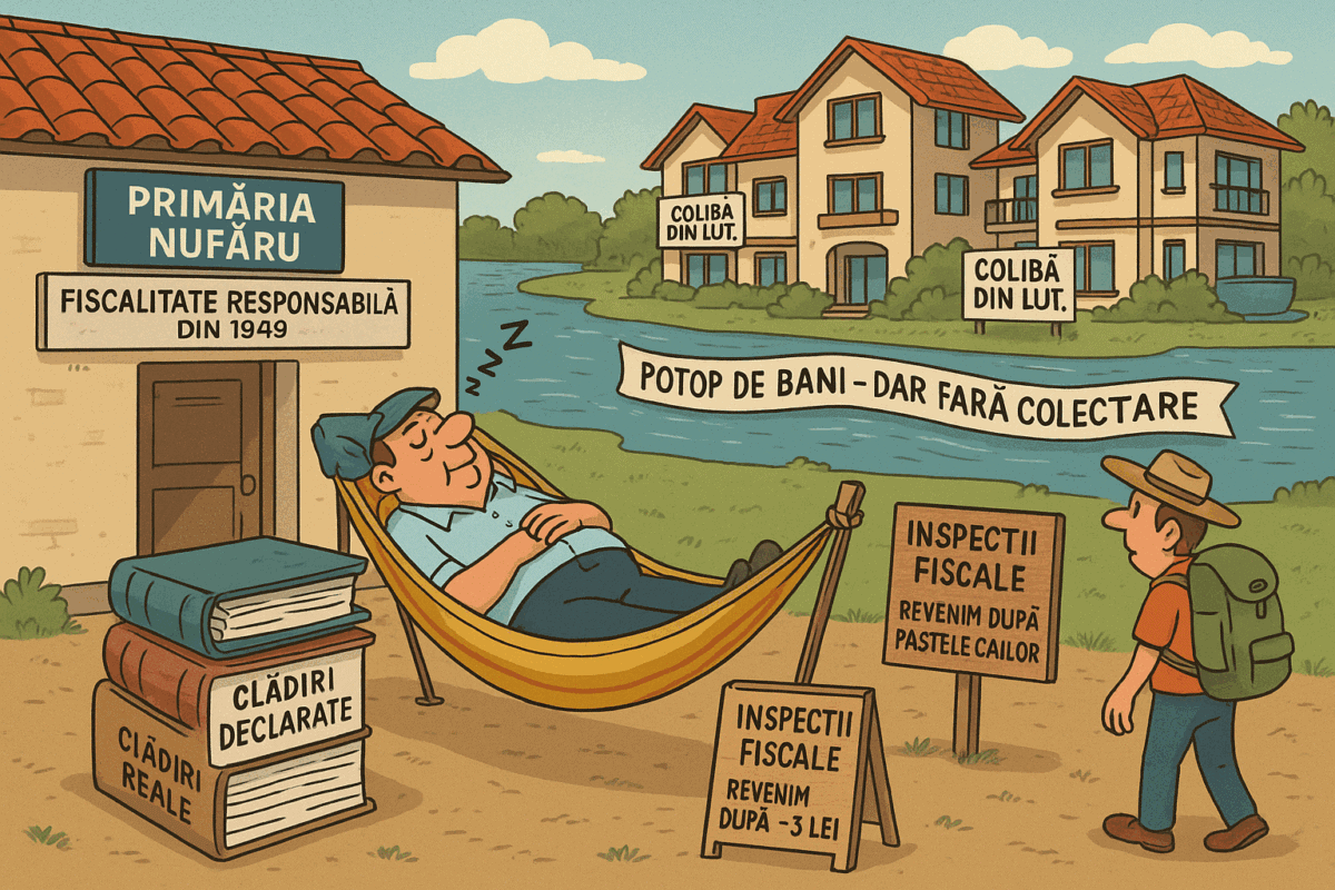 caricatura Nufaru primarie