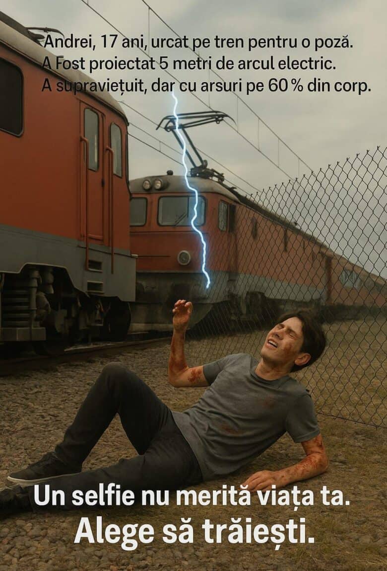 foto electrocutat tren