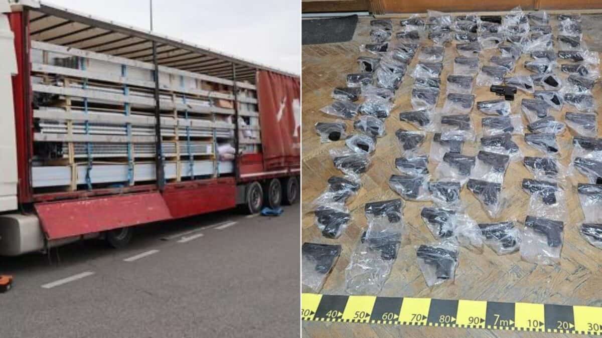 Cetățean turc arestat după descoperirea unui transport ilegal de arme și contrabandă în România