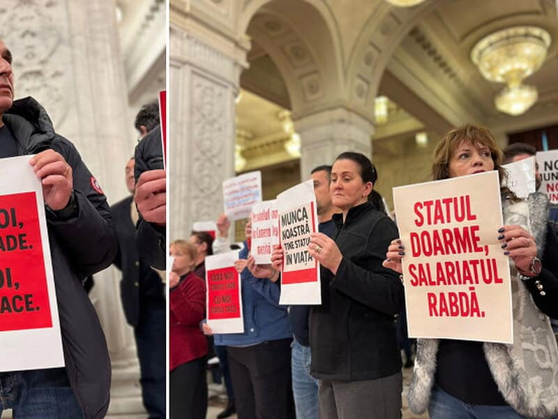 Protest spontan al angajaților Camerei Deputaților pentru salarii corecte și respect