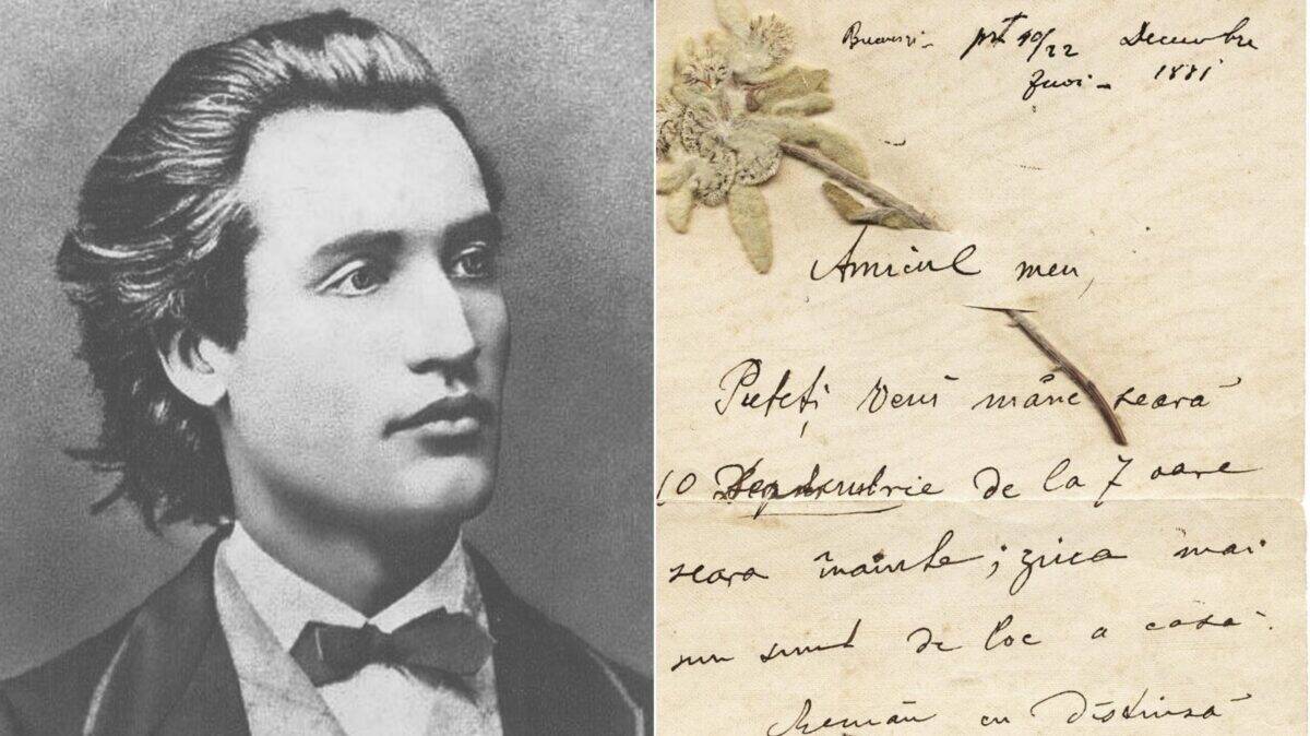 Statul român achiziționează scrisori originale între Eminescu și Micle pentru 1,2 milioane de euro