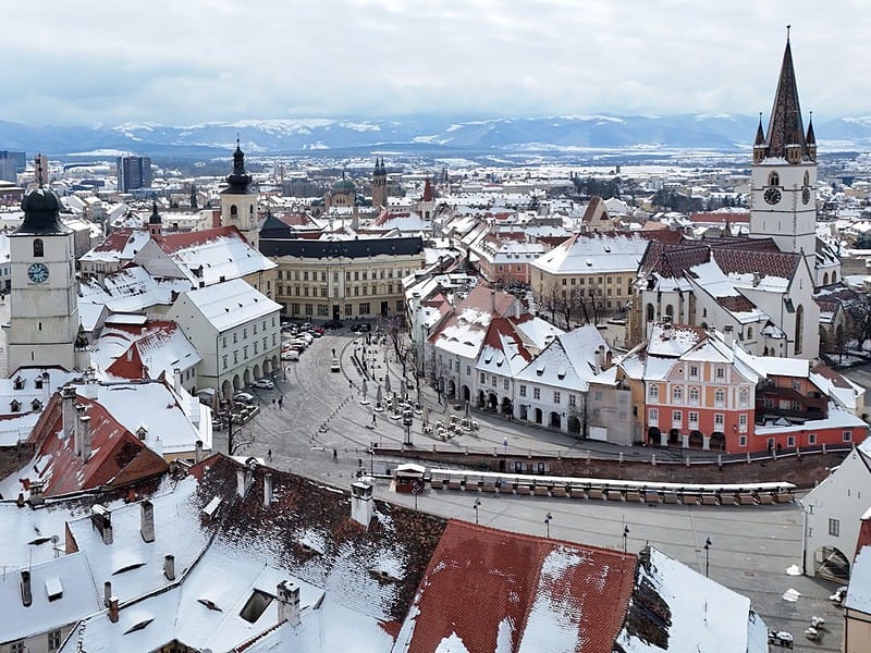 Avertizare meteo de Crăciun cu ninsori viscolite și frig în județul Sibiu și restul României