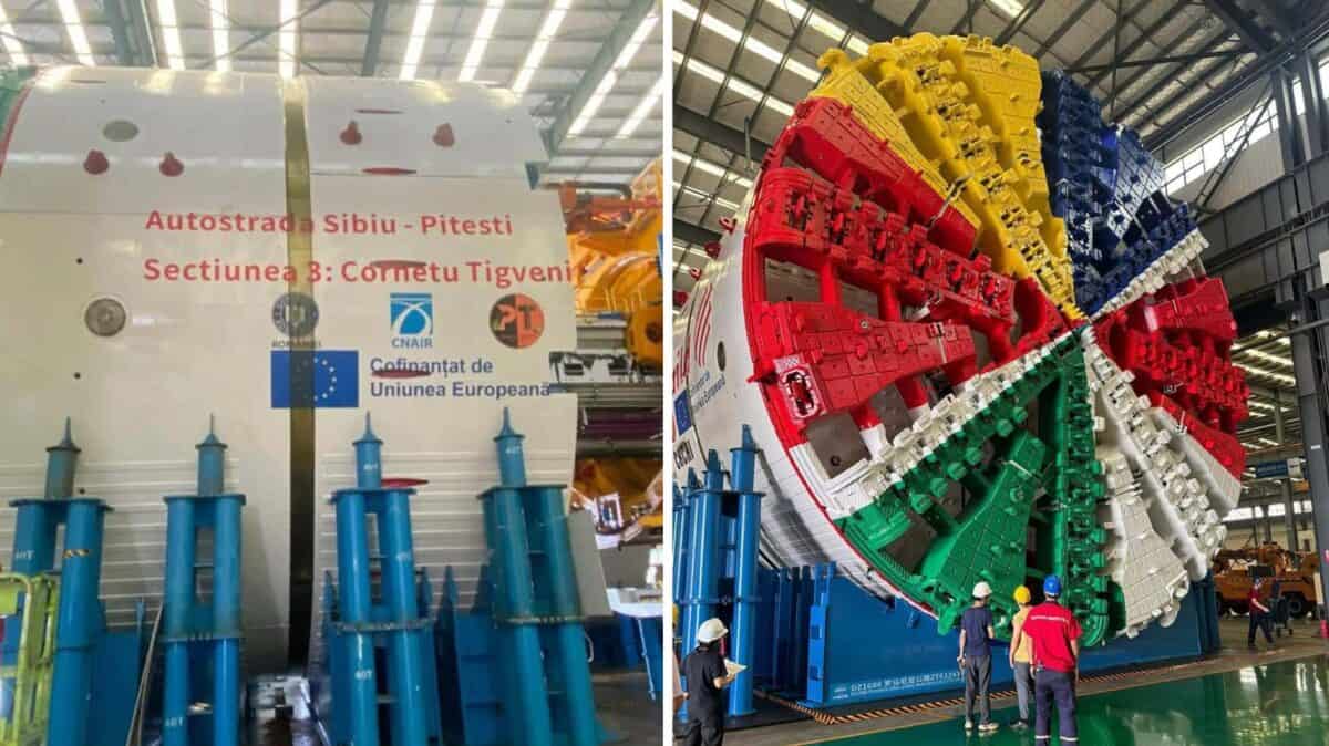 Instalația TBM pentru primul tunel rutier din România a ajuns în Portul Constanța