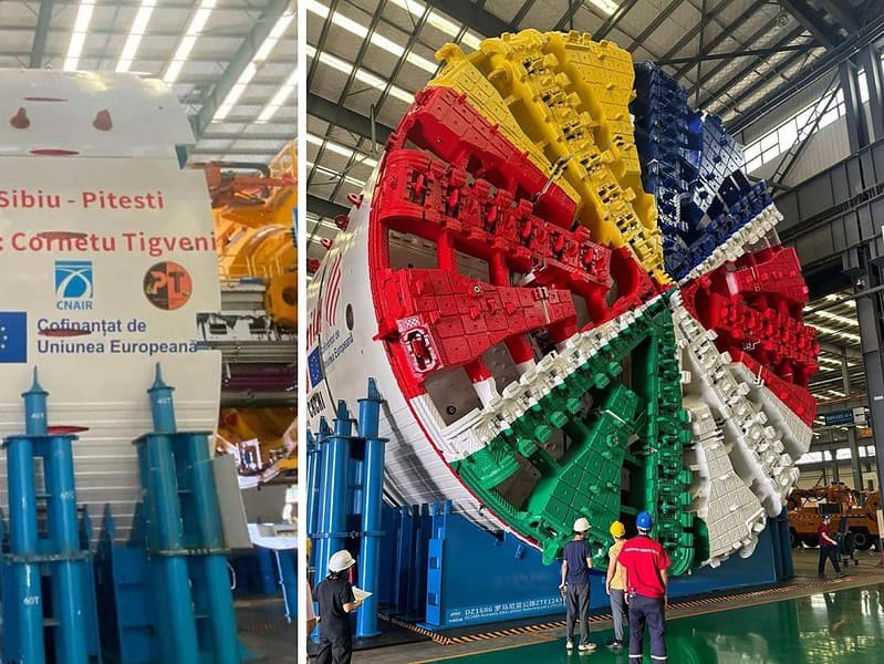Instalația TBM pentru primul tunel rutier din România a ajuns în Portul Constanța