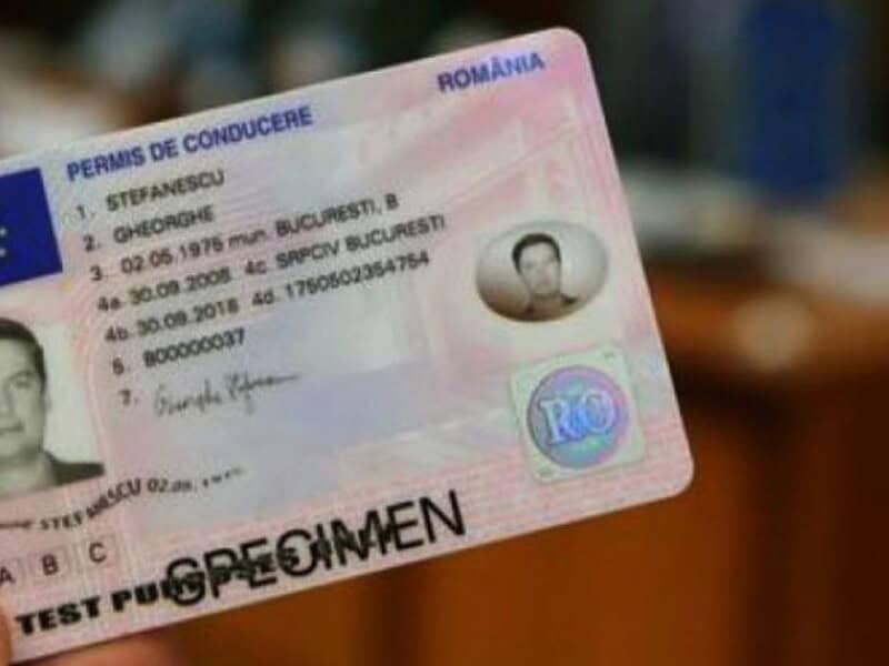 permis conducere specimen