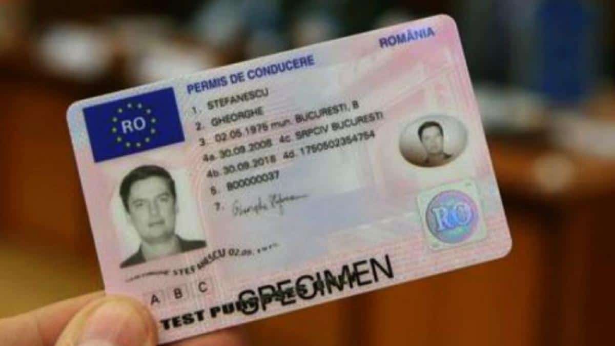 permis conducere specimen