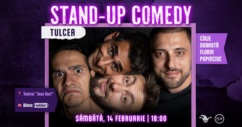 Cei mai tari comedianți ai noii generații vin la Tulcea: biletele sunt deja disponibile