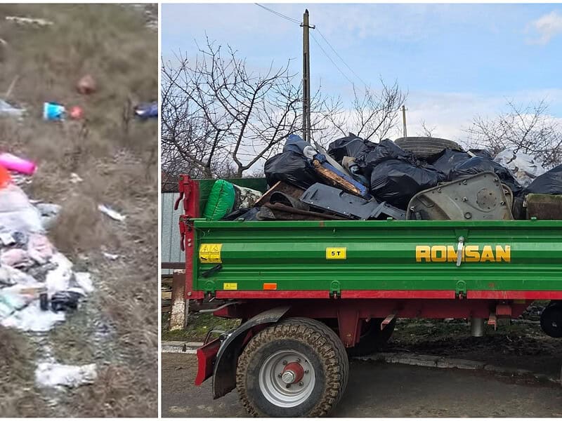 Dezastru pe marginea drumurilor din comuna Horia. Autoritățile au adunat zeci de saci de gunoi / foto-video
