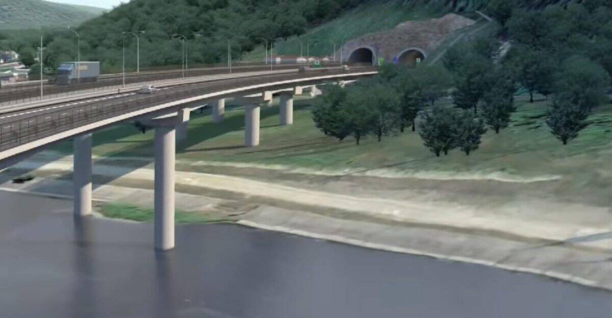 Animație 3D pentru subsecțiunea complexă Lazaret – Cornetu a autostrăzii Sibiu-Pitești