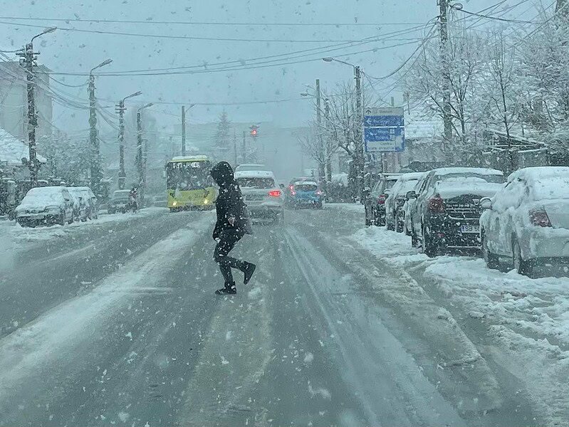 Cod galben de ninsori viscolite emis pentru județul Sibiu și sud-estul Transilvaniei