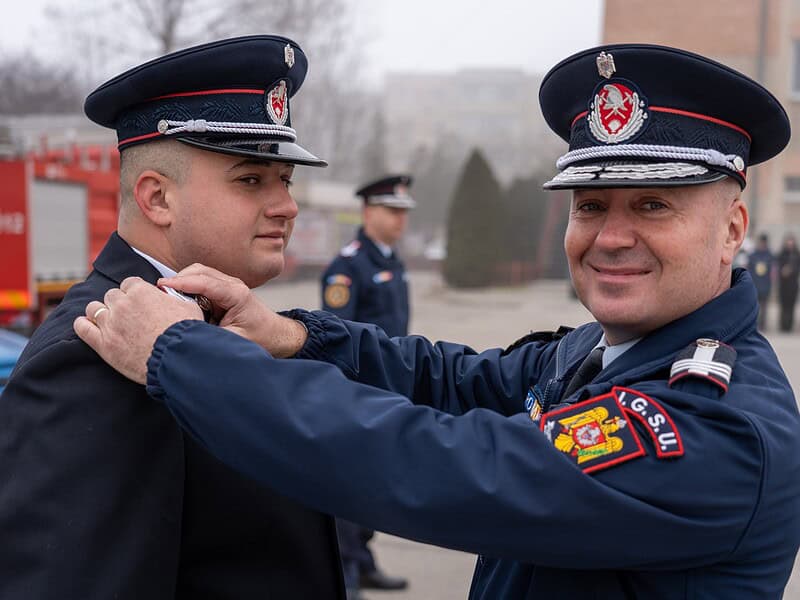 Moment special la ISU „Delta” Tulcea: pompieri avansați și colegi ieșiți la pensie / foto