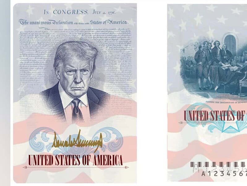 SUA lansează un pașaport aniversar cu fotografia și semnătura lui Donald Trump