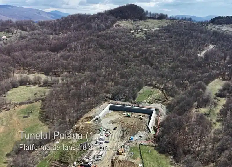 Tunelul Poiana va fi forat cu o cârtiță uriașă de 12,49 metri în proiectul autostrăzii Sibiu Pitești