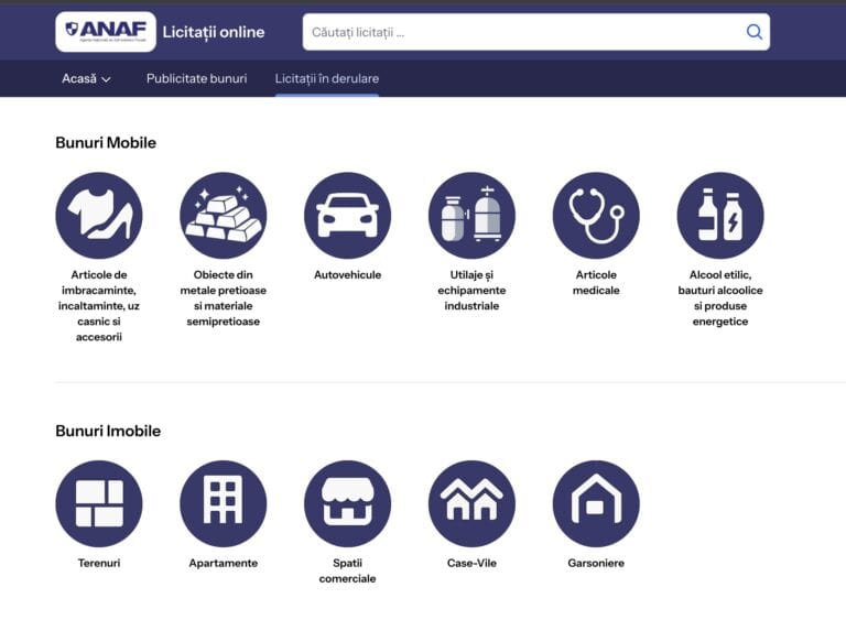 ANAF a publicat 1.300 de licitații online în prima lună: apartamente, ceasuri de lux și terenuri vândute pe eLicitații