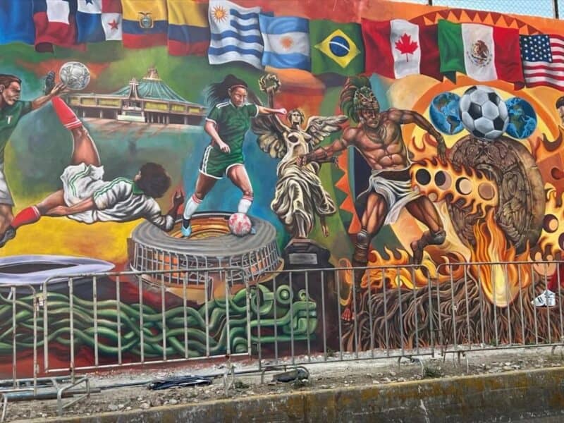 Cupa Mondială 2026: Un mural impresionant de peste 200 mp dedicat fotbalului s-a inaugurat în Mexico City