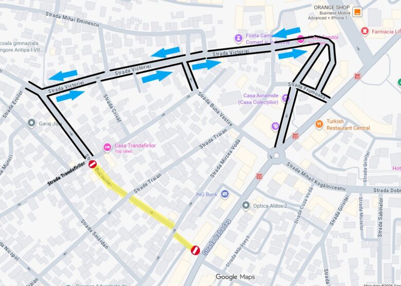 str victoriei in ambele sensuri