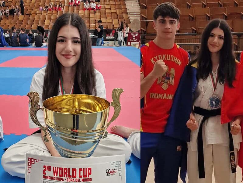 Tulceanca Irina Gheorghiță, vicecampioană mondială la Cupa Mondială KWF din Spania, după două victorii spectaculoase prin KO / foto