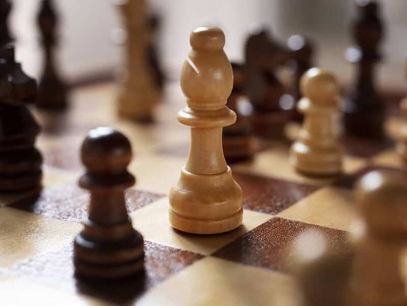 classic chess board still life