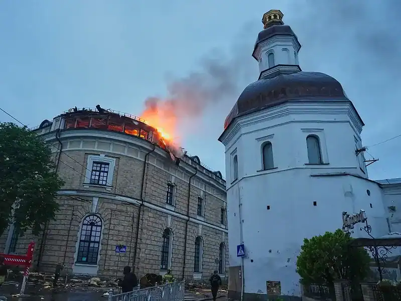 Moscova dă vina pe o rachetă Patriot defectă pentru incendiul de la Lavra Kiev-Pecerska