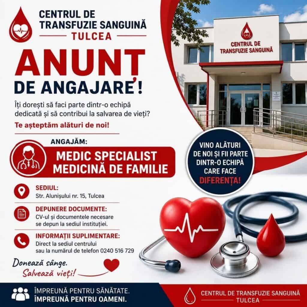 angajare medic specialist tulcea