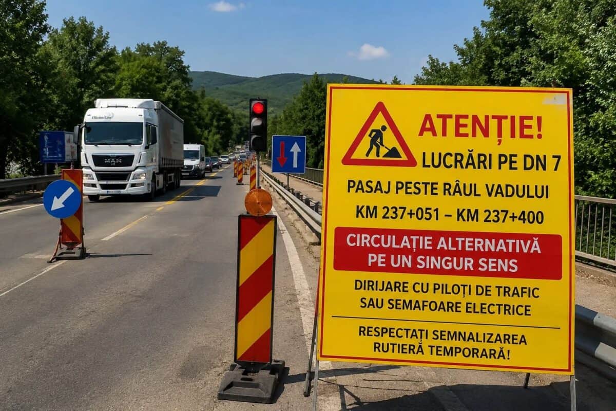 Se redeschide complet circulația pe Viaductul Râu Vadului din Valea Oltului