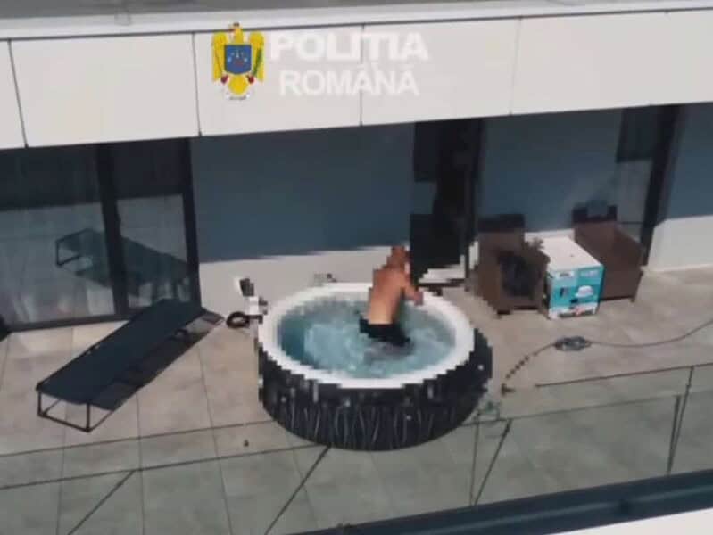 Traficant de droguri căutat internațional, capturat din piscina unui penthouse din Bistrița