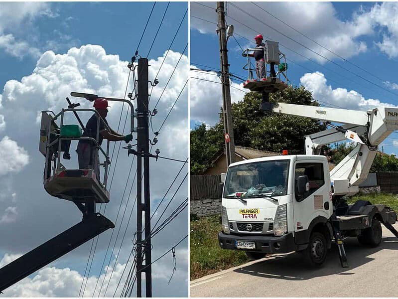 Iluminatul public din comuna Baia intră în modernizare. Se montează lămpi LED în toate satele / foto