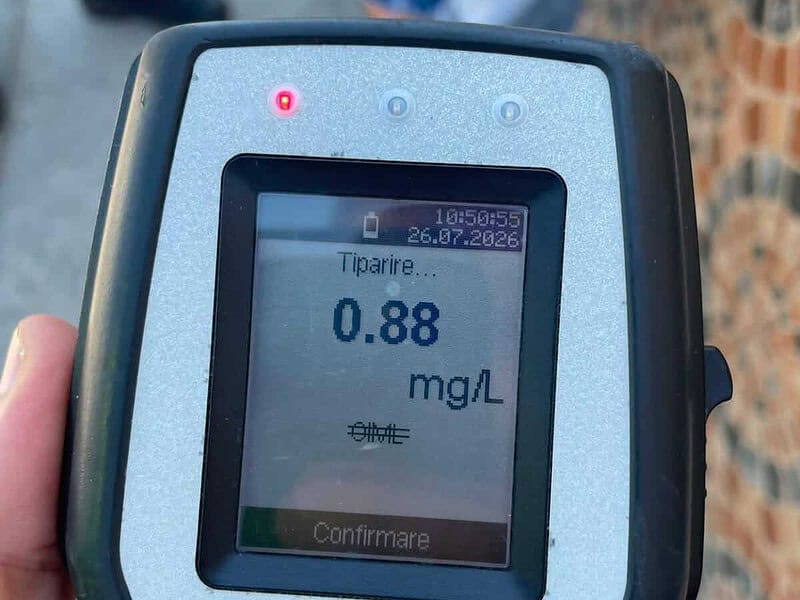Șofer prins băut la volan, în plină dimineață, la Babadag: 0,88 mg/l