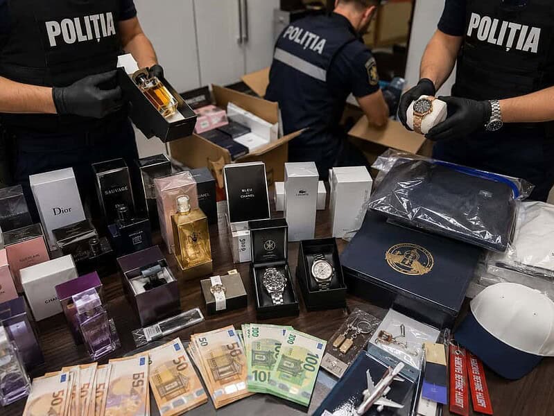 Rețea de 16 persoane suspectată că a furat parfumuri, ceasuri și bani din avioane