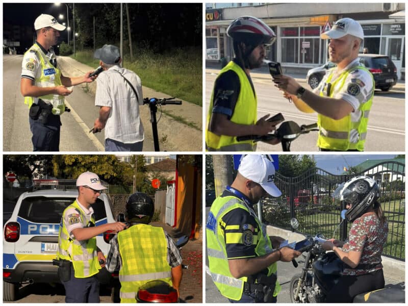 Razie printre bicicliști și trotinetiști: amenzi de 44.500 de lei la Tulcea