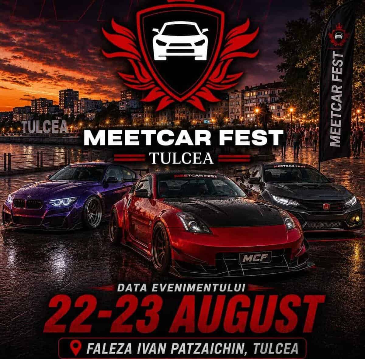 Faleza Tulcei intră în tură: MeetCar FEST aduce bolizi pe 22 și 23 august