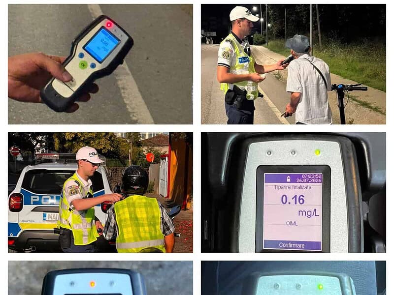 Băuți pe două roți: polițiștii tulceni au scos etilotestul