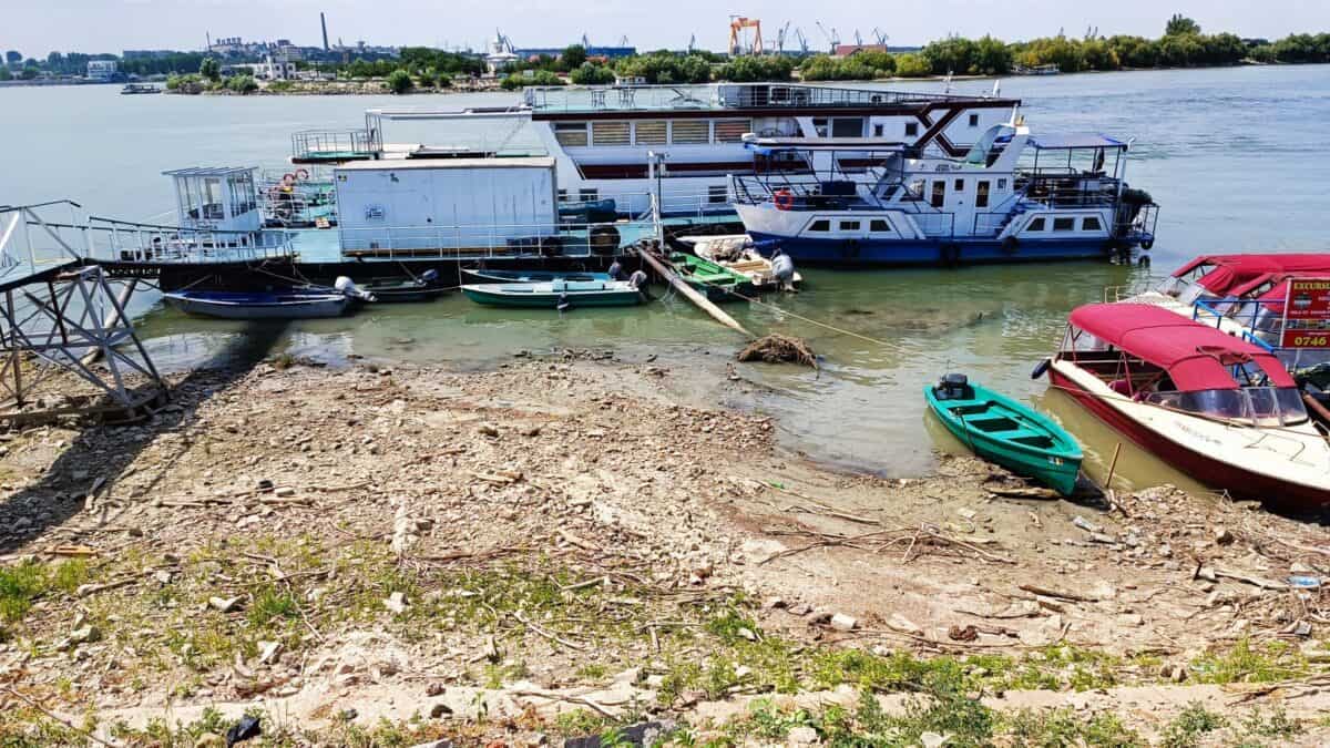 Cotele apelor Dunării la Tulcea: 24 cm azi, doar 12 cm prognoza peste cinci zile