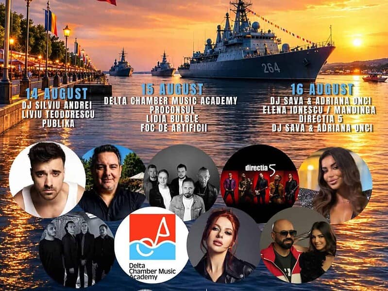 Tulcea Fest 2026: trei seri de concerte pe faleză cu Lidia Buble, Direcția 5 și Proconsul