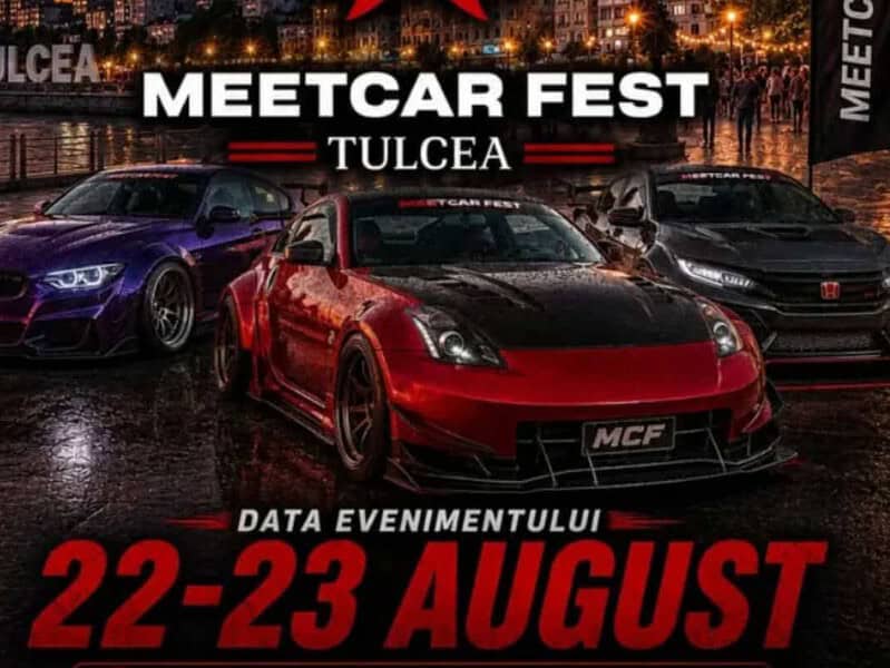 MeetCar FEST 2026: Motoare turate, demonstrații și distracție pe Faleza din Tulcea