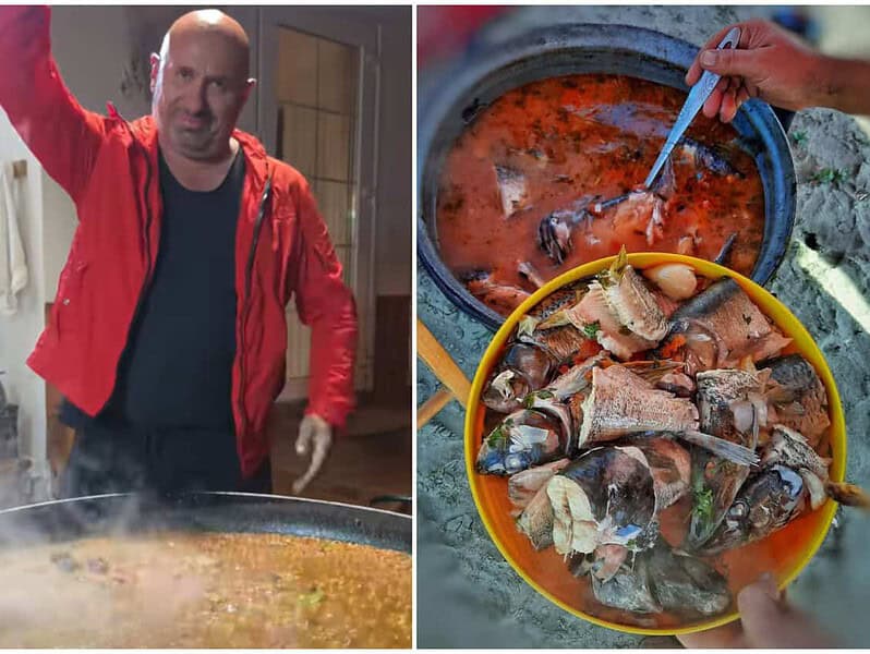 Chef Cătălin Scărlătescu a ajuns în Delta Dunării. Va juriza borșul de pește la Crișan / video