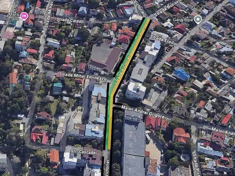 O lună cu restricții pe strada Victoriei: traficul va fi redus la o singură bandă