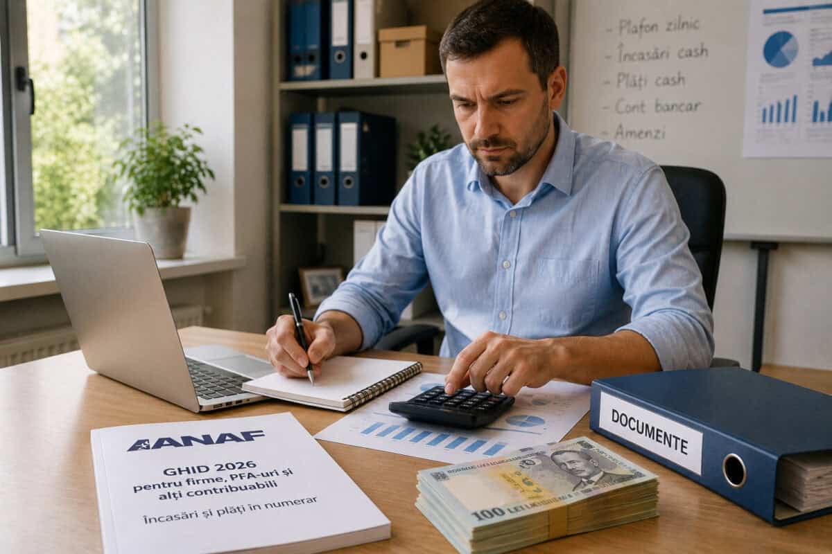 Firmele riscă amenzi de până la 10.000 de lei dacă nu au cont de plăți: noile reguli pentru numerar