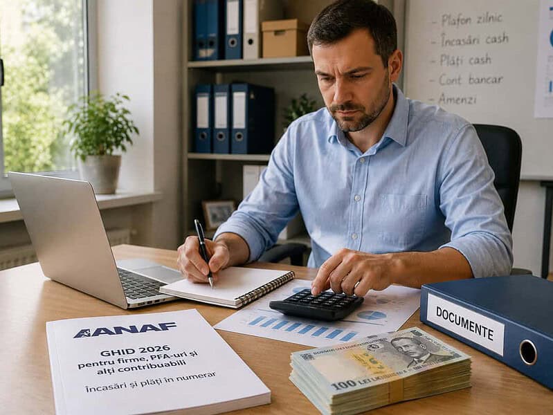 Firmele riscă amenzi de până la 10.000 de lei dacă nu au cont de plăți: noile reguli pentru numerar