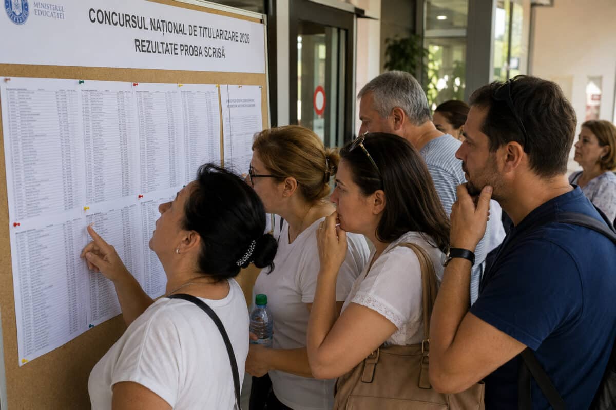 Fotografie generată cu inteligența artificială, cu tema rezultatelor la examenul de Titularizare