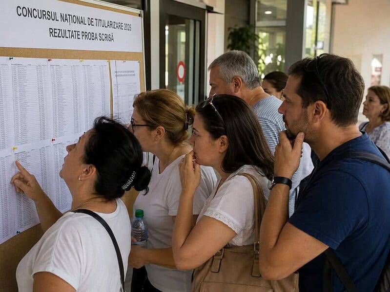Fotografie generată cu inteligența artificială, cu tema rezultatelor la examenul de Titularizare