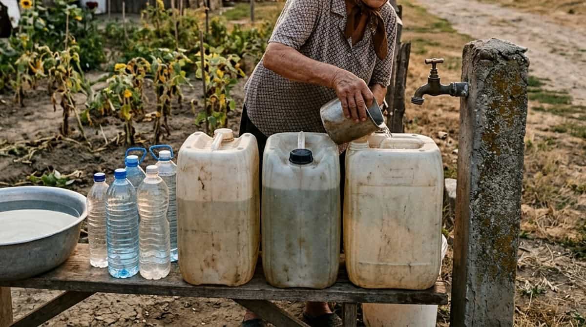 „Apă cu porția” într-o comună din Tulcea! Seceta lasă oamenii fără apă 12 ore pe zi