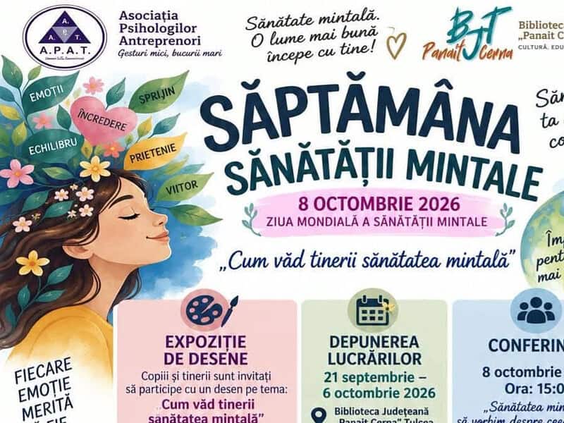 Sănătatea mintală, văzută prin ochii tinerilor din Tulcea. Desenele lor vor fi premiate