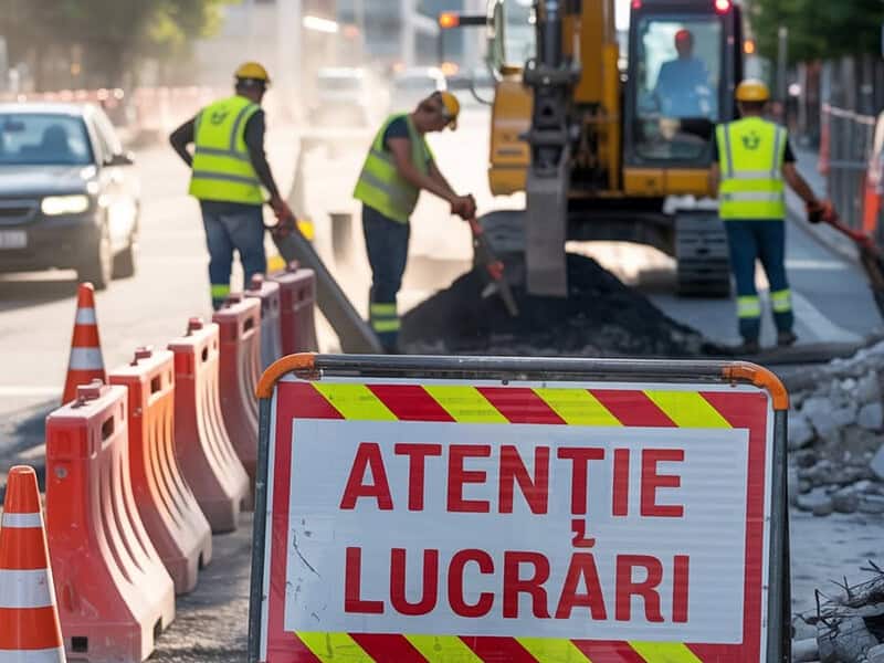 Lucrări pe strada Energiei din Tulcea. Cinci trasee de autobuz pot fi deviate și pot apărea întârzieri