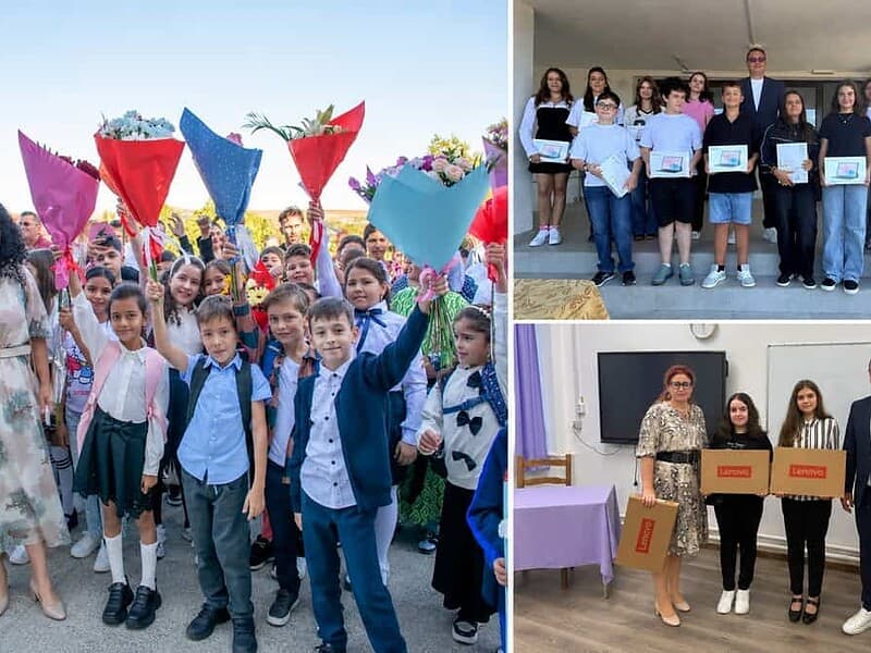 18 elevi de 10 din Babadag, premiați cu laptopuri și tablete la început de an școlar