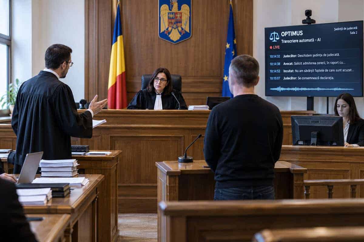 Inteligența artificială transcrie automat ședințele în peste 1.000 de săli de judecată
