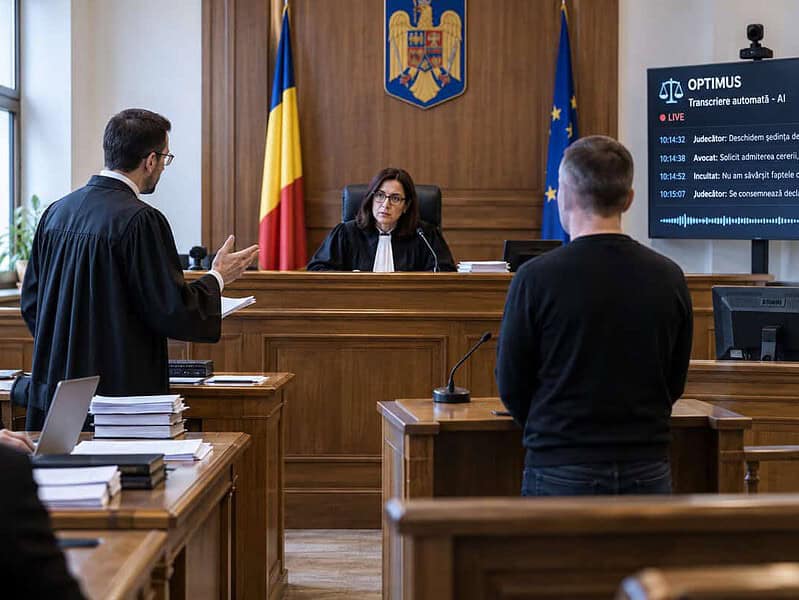 Inteligența artificială transcrie automat ședințele în peste 1.000 de săli de judecată