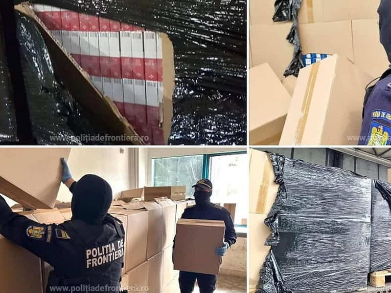 Patru milioane de țigarete netimbrate descoperite într-un TIR la Nădlac
